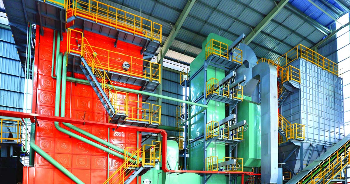 Boiler in agricultural product processing